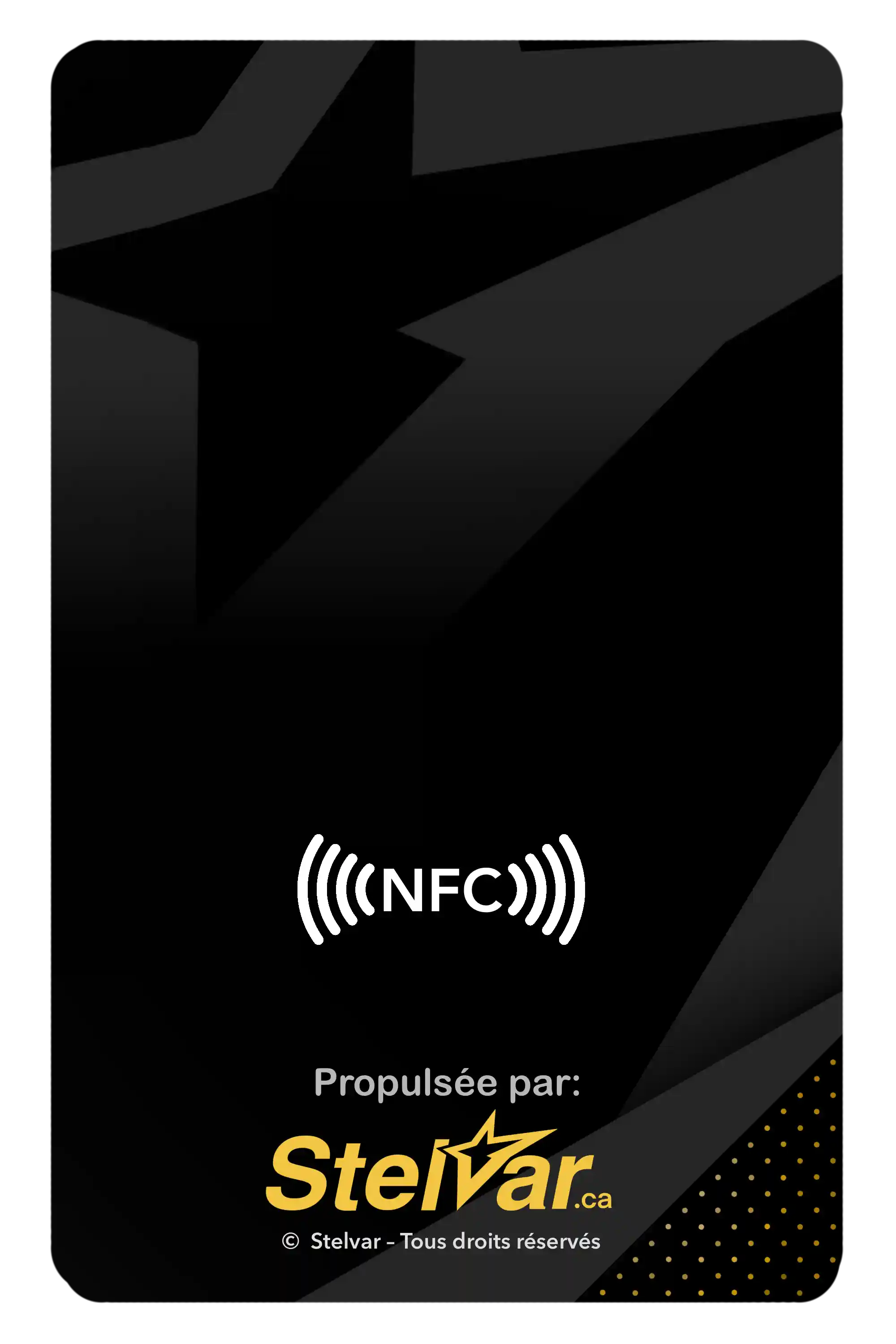 Carte NFC Stelvar standard, verso