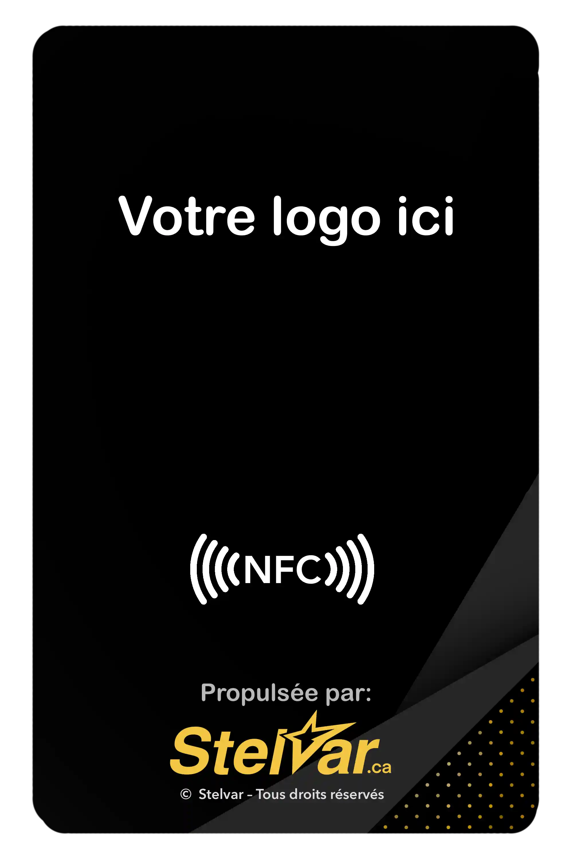 Carte NFC Stelvar avec logo, verso